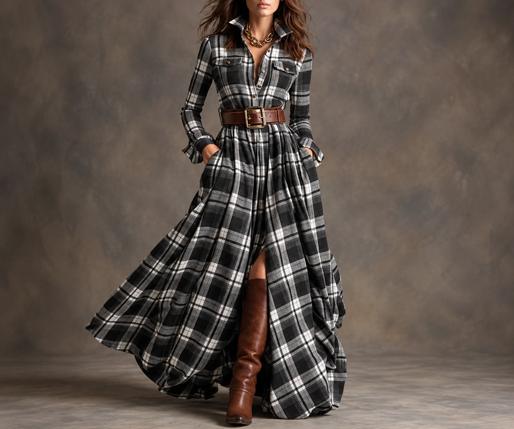 Fall Maxi Dresses for Women: Meet the Margaux Velvet Maxi and Camille Plaid Maxi