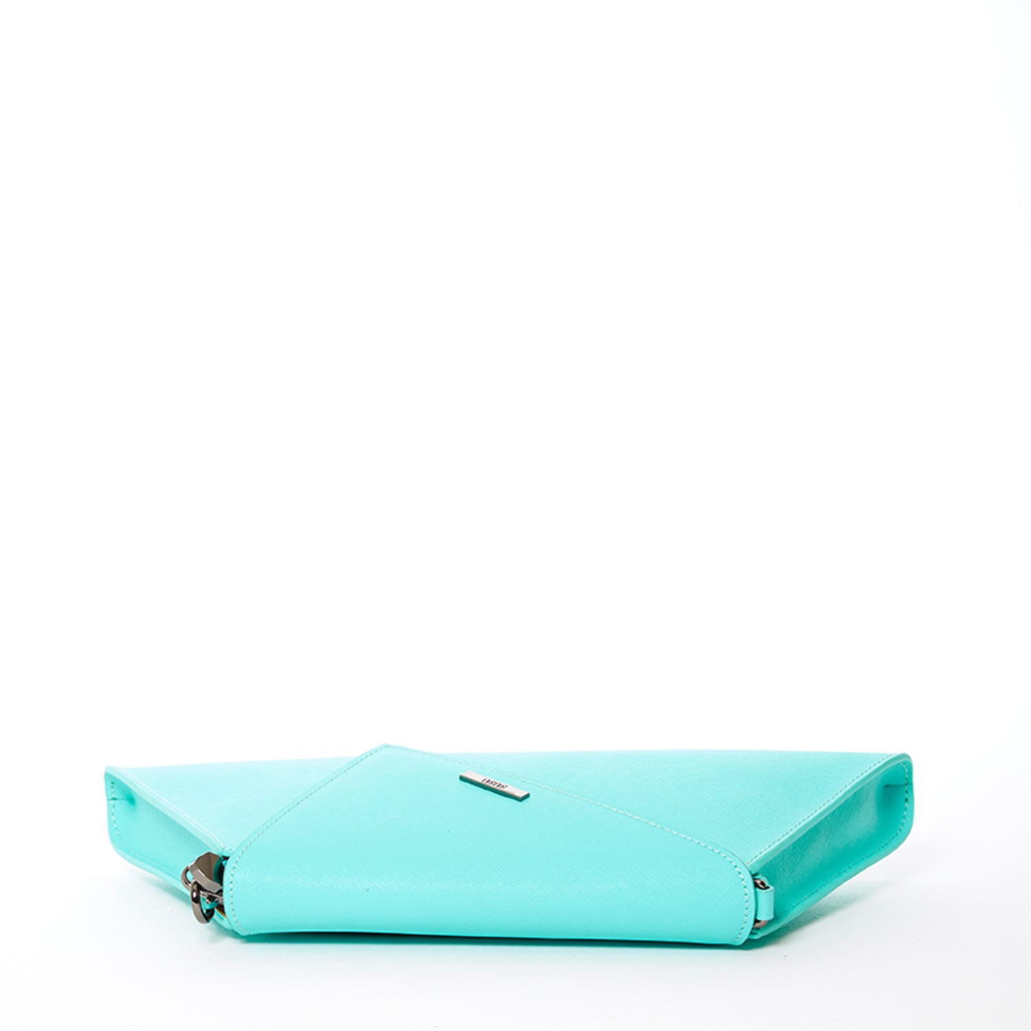 The Esmé Leather Clutch in Turquoise