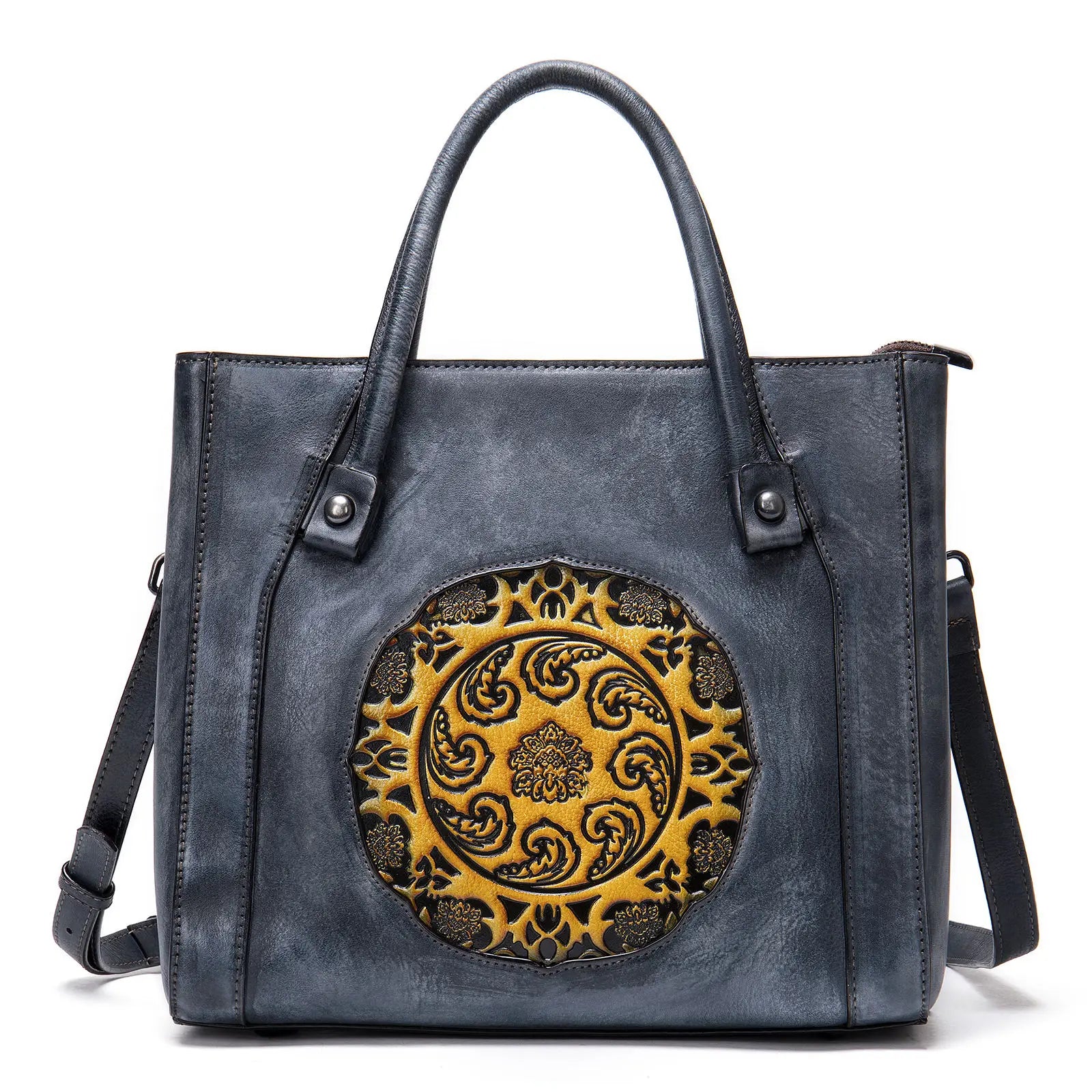 The Antiquité Heritage Satchel in Chestnut Leather