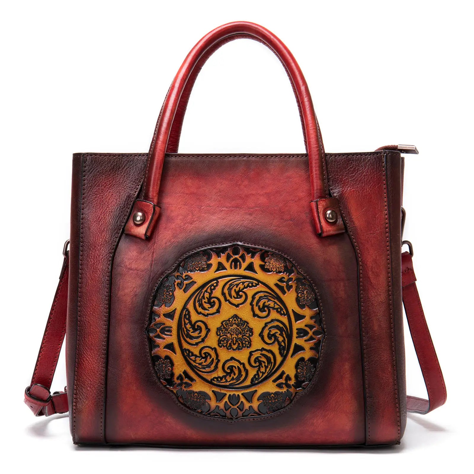 The Antiquité Heritage Satchel in Chestnut Leather
