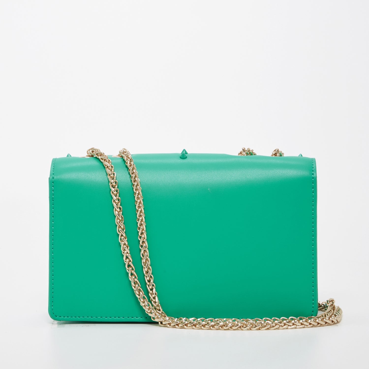 The Josie Studded Leather Bag in Arcadia Green