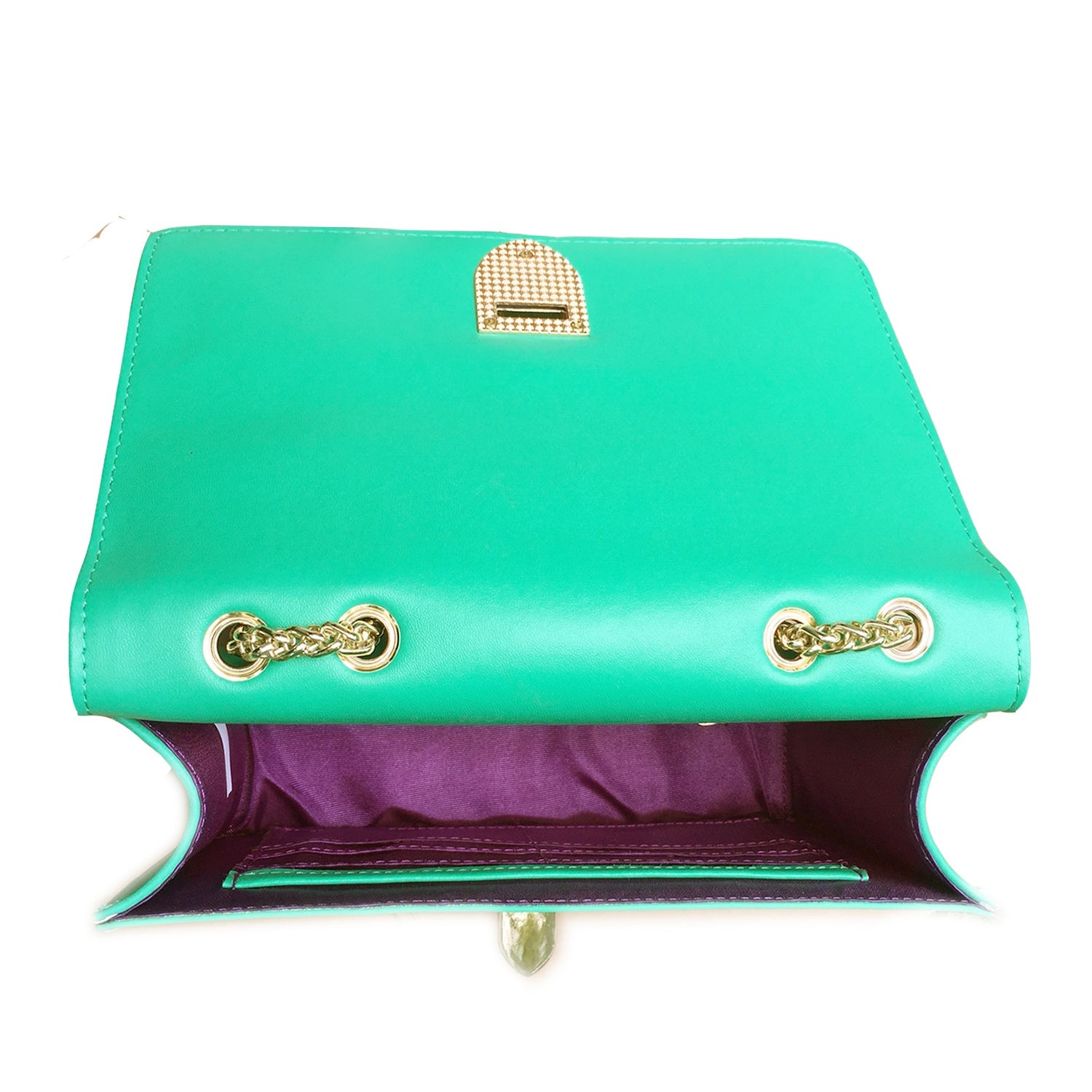 The Josie Studded Leather Bag in Arcadia Green