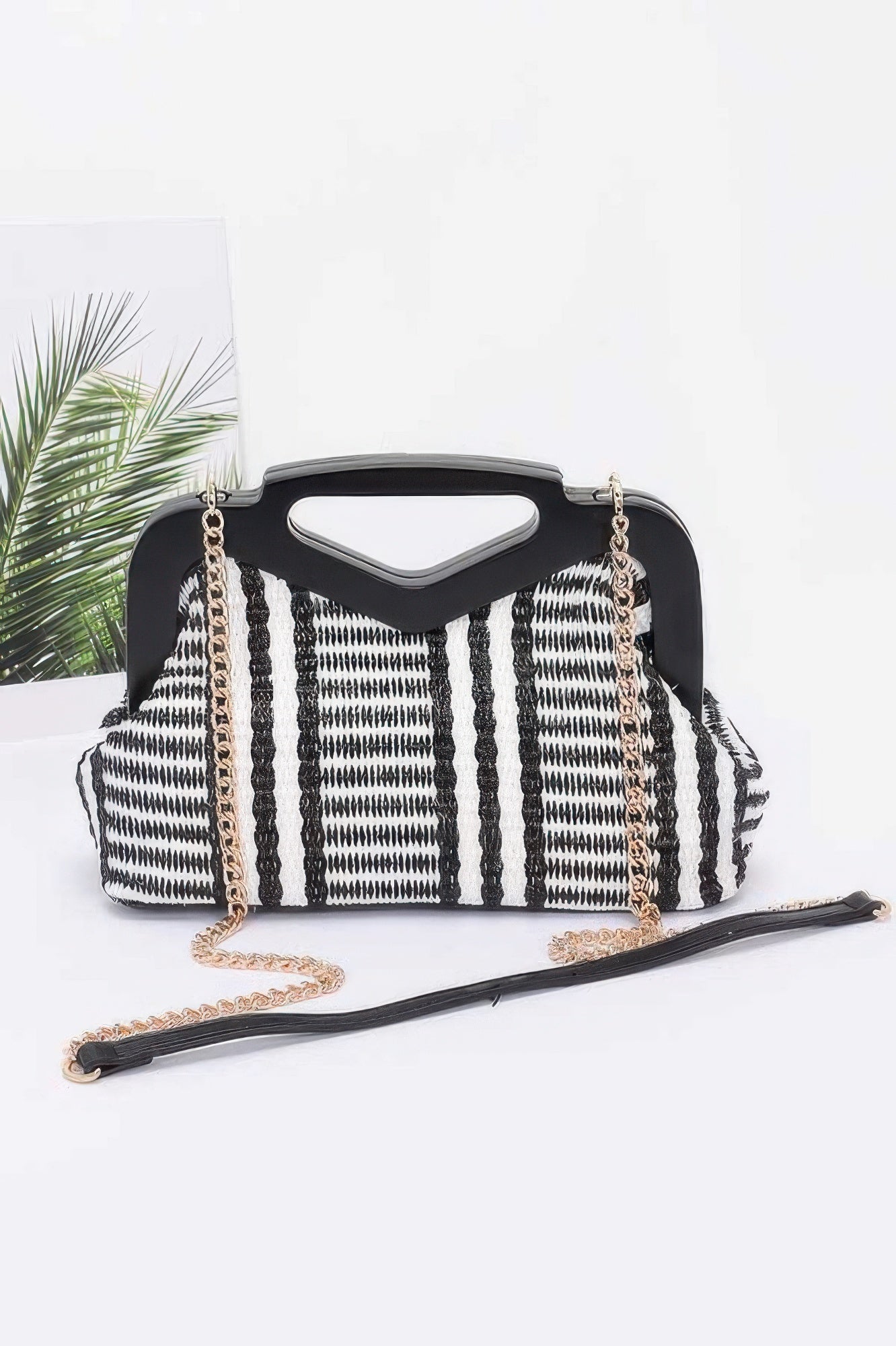 The Pescara Wood-Frame Clutch