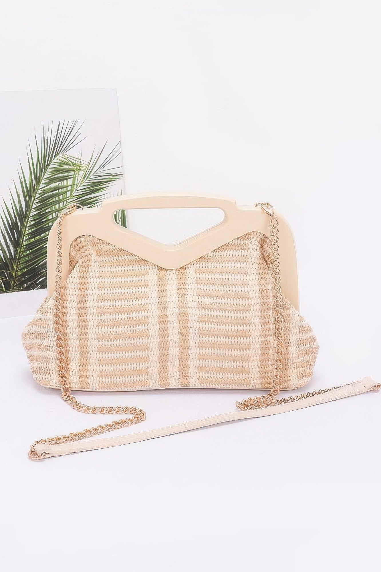 The Pescara Wood-Frame Clutch