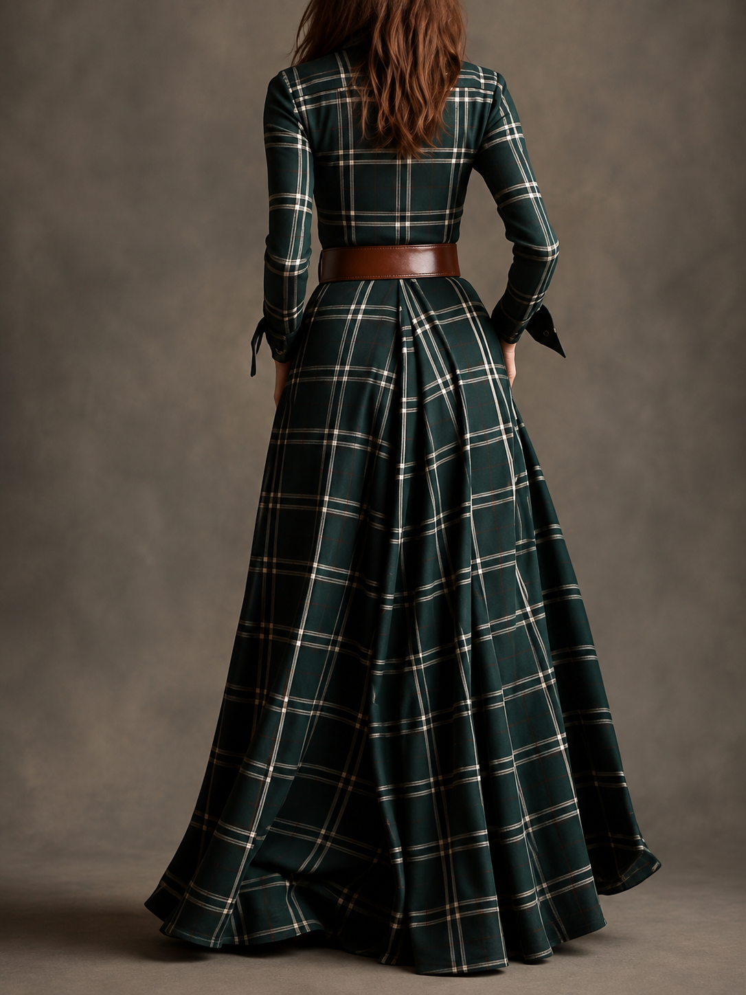 CAMILLE PLAID MAXI