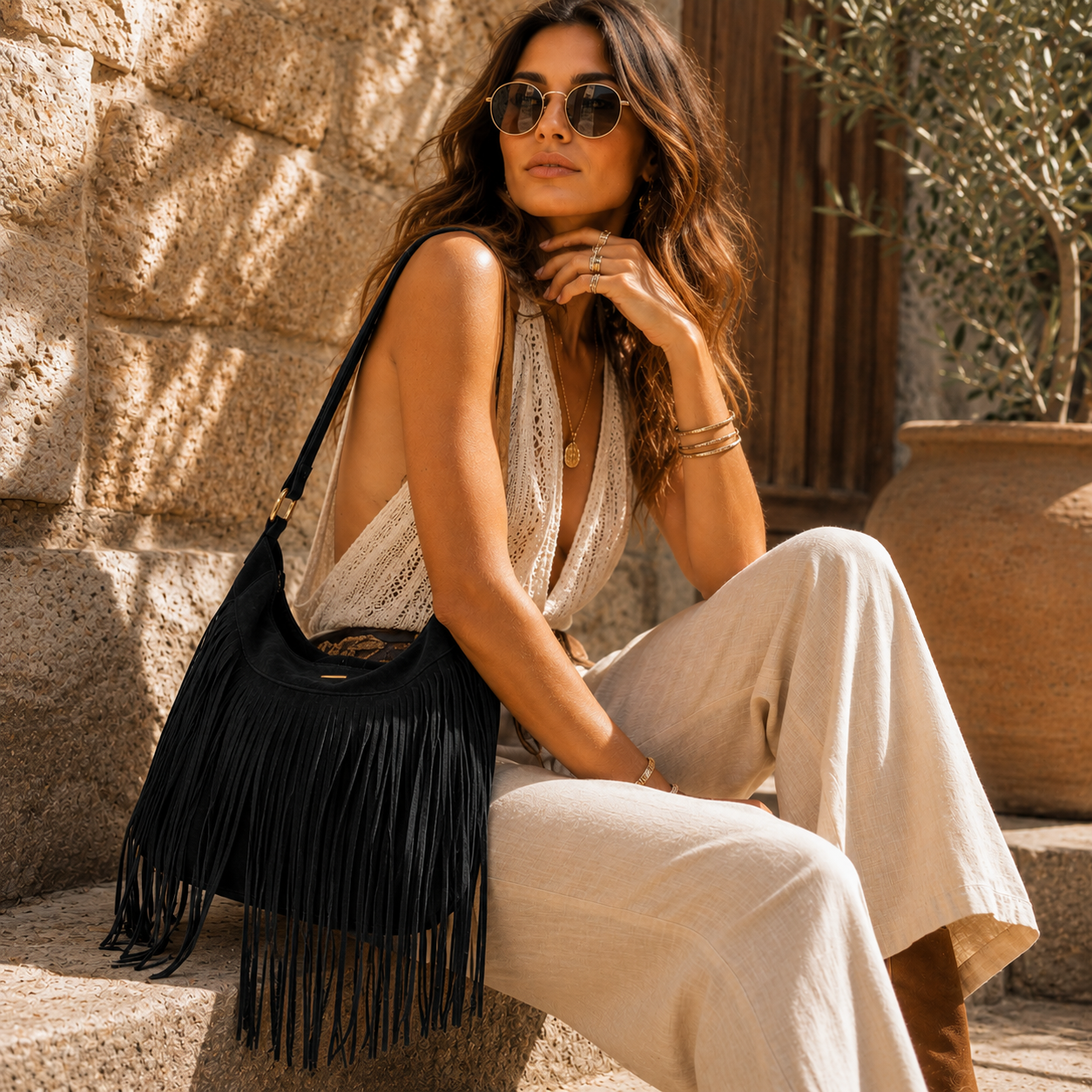Sedona Vintage Fringe Bag