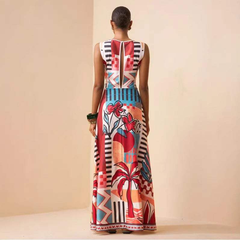 The Tulum Embroidered Tropical Maxi