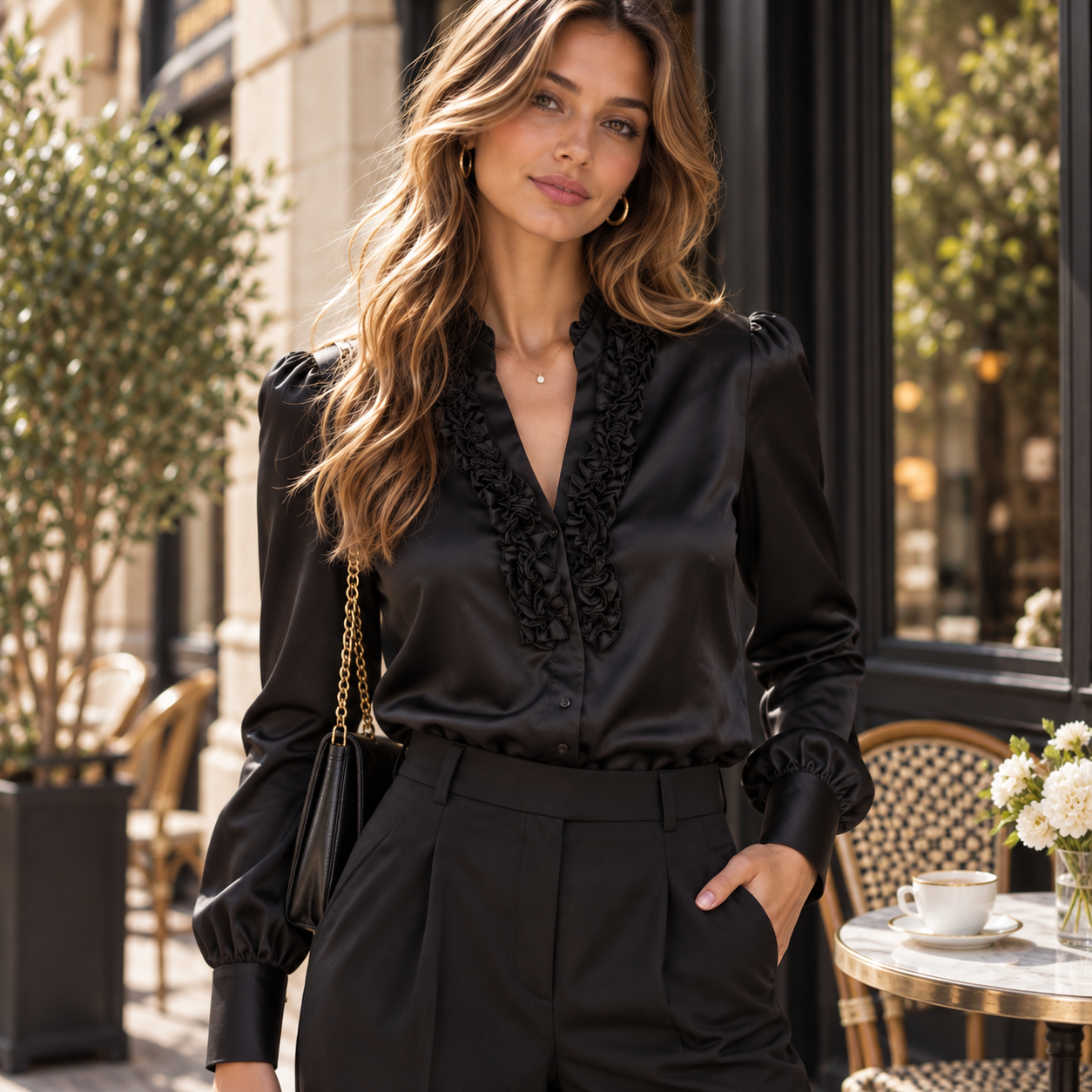 Celeste Floral Trim Blouse