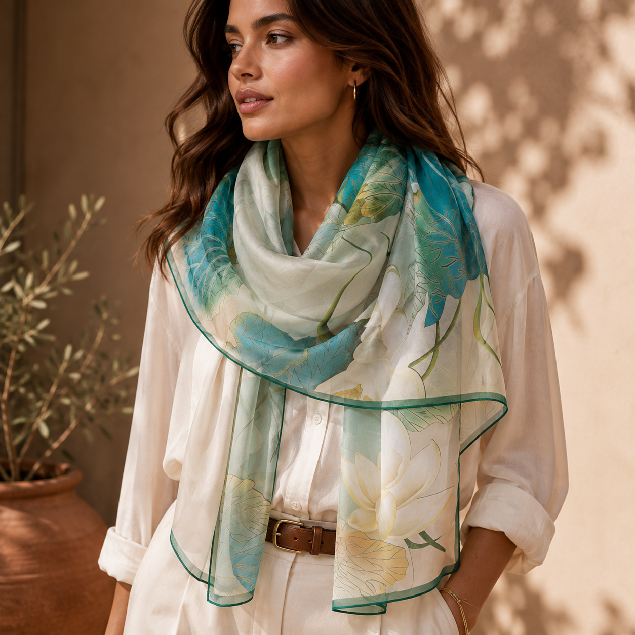 Solène Mulberry Silk Scarf