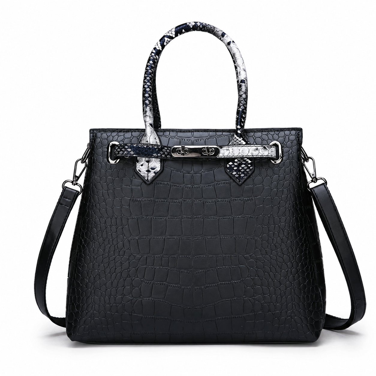 The Bordeaux Croc Satchel